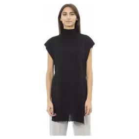 Alpha Studio Black Wool Women Sweater