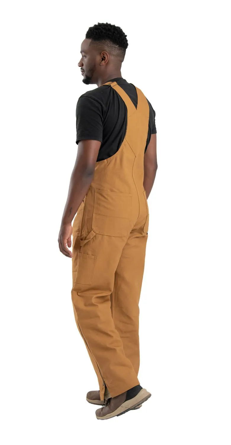 Berne Mens Brown 100% Cotton Unlined Duck Bib Overall