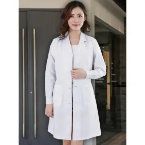 Coat Laboratory College Chemistry Nurse Overalls White Coat Female Long-sleeved Doctor's Uniform Male Short-sleeved Doctor Lab