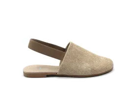 Don Louis Beige Linen Sling Back