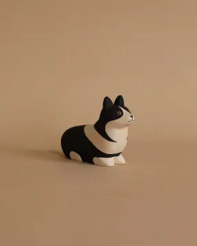 Handmade Tiny Wooden Animals - Corgi Dog