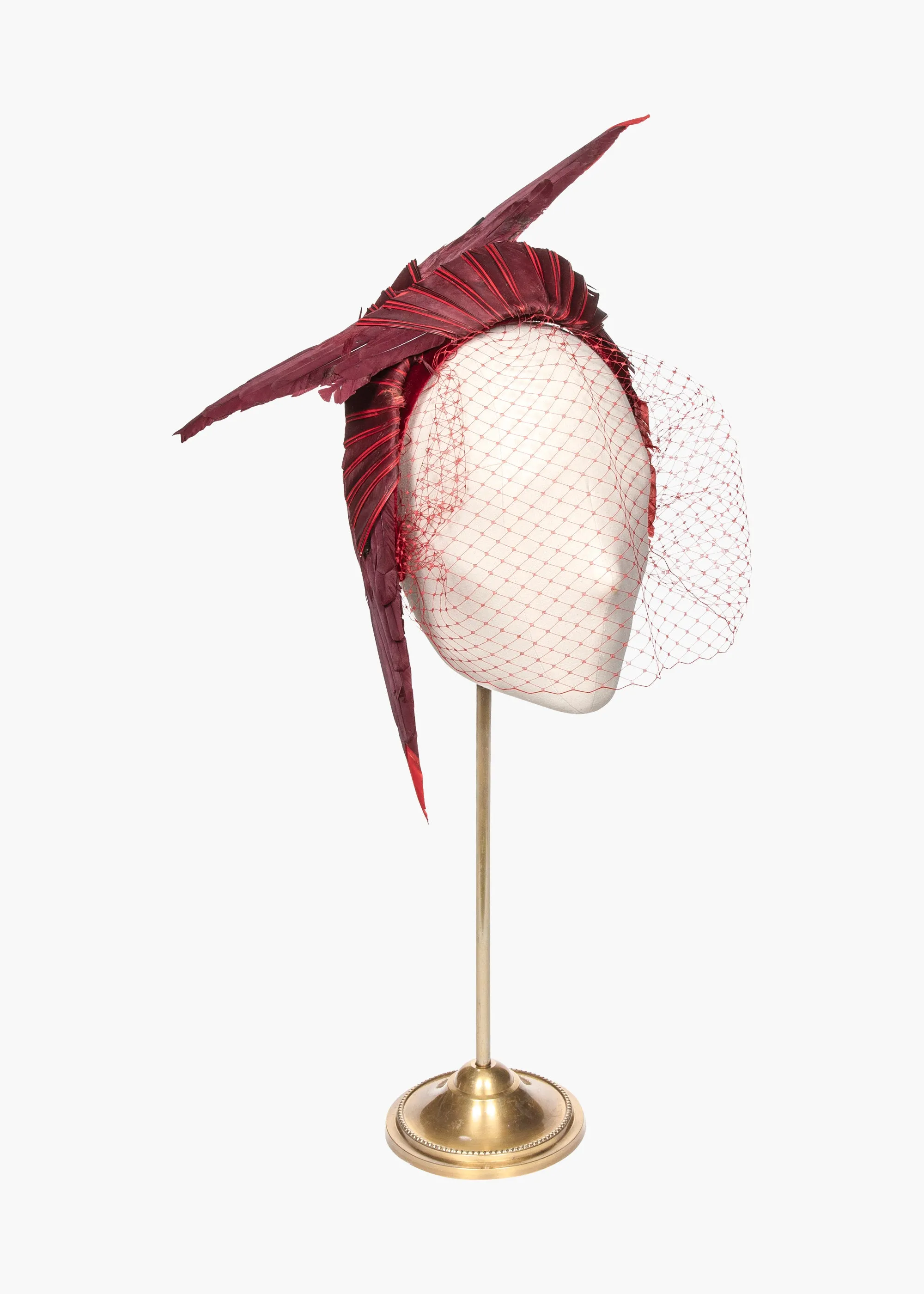 Jennifer Behr x New York Vintage Agnes Headpiece -- Ruby