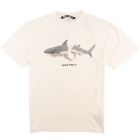 Men's Shark T-Shirt White Size M